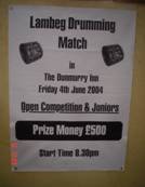 poster for drumming match